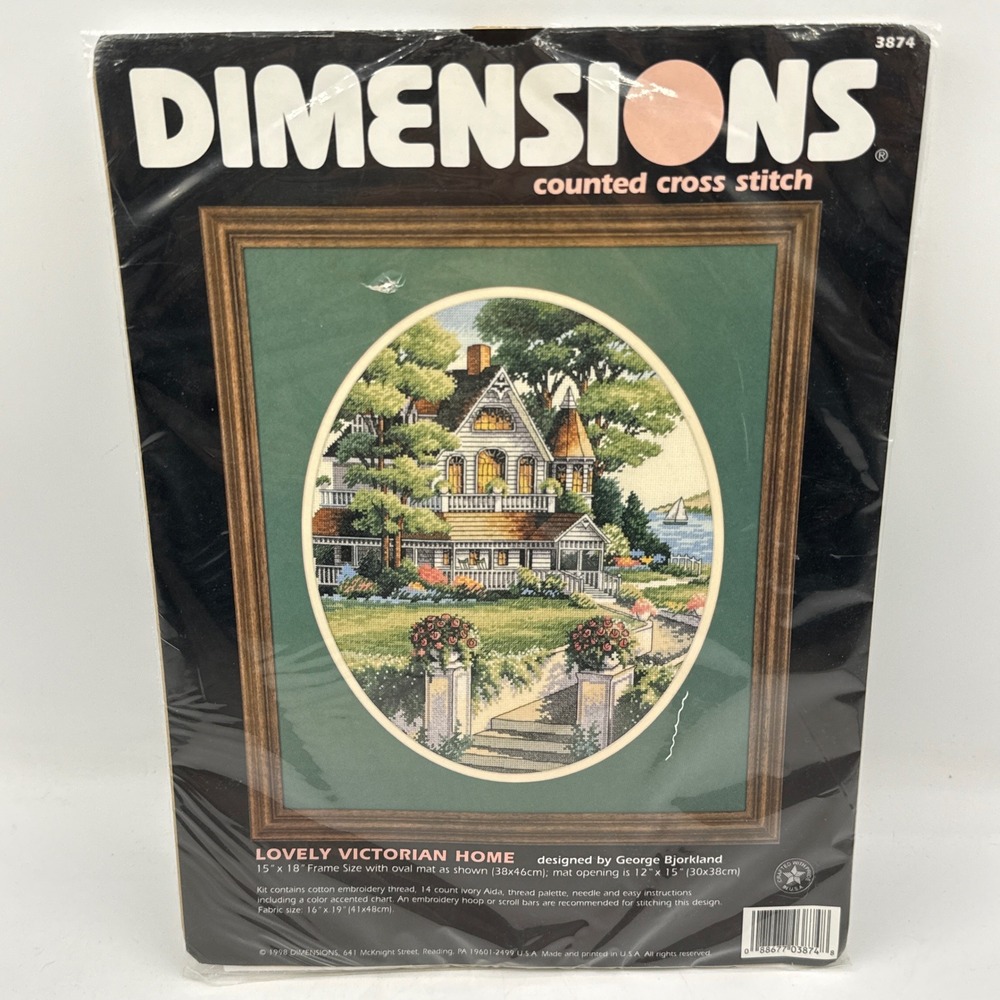 Dimensions Cross Stitch Kit 3874 Lovely Victorian Home George Bjorkland 16x19